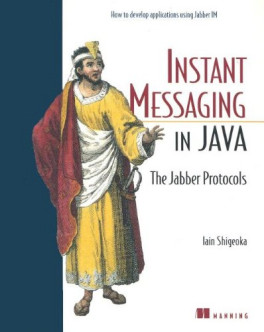 Cover:Instant Messaging in Java: The Jabber Protocols